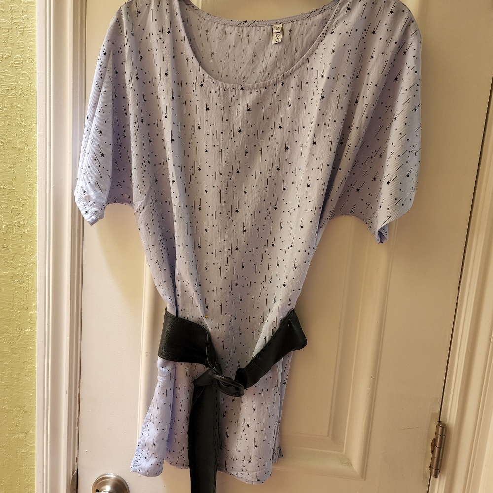 Cotton blend tunic top